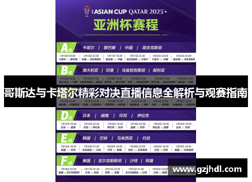 哥斯达与卡塔尔精彩对决直播信息全解析与观赛指南